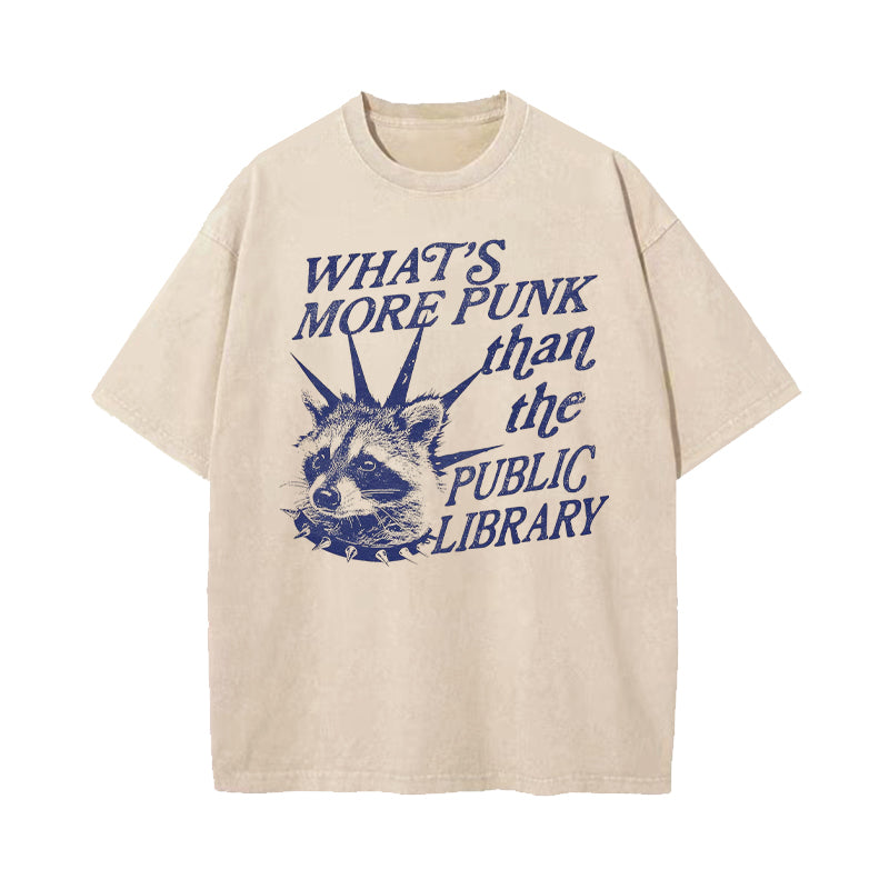 What's More Punk Than The Public Library Washed T-Shirt