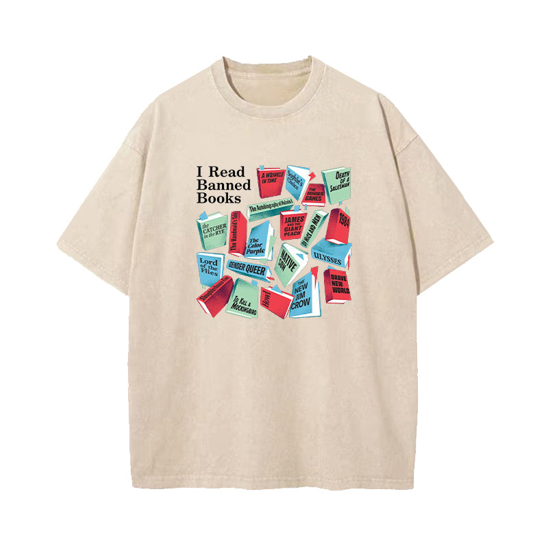 I Read Banned Books Washed T-Shirt