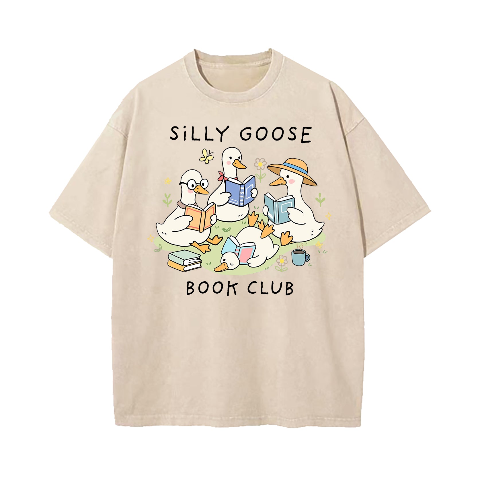 Silly Goose Book Club Washed T-Shirt