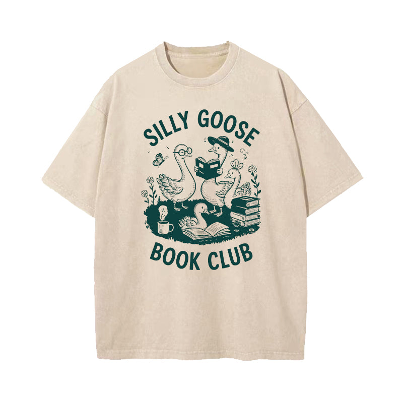 Silly Goose Book Club Washed T-Shirt