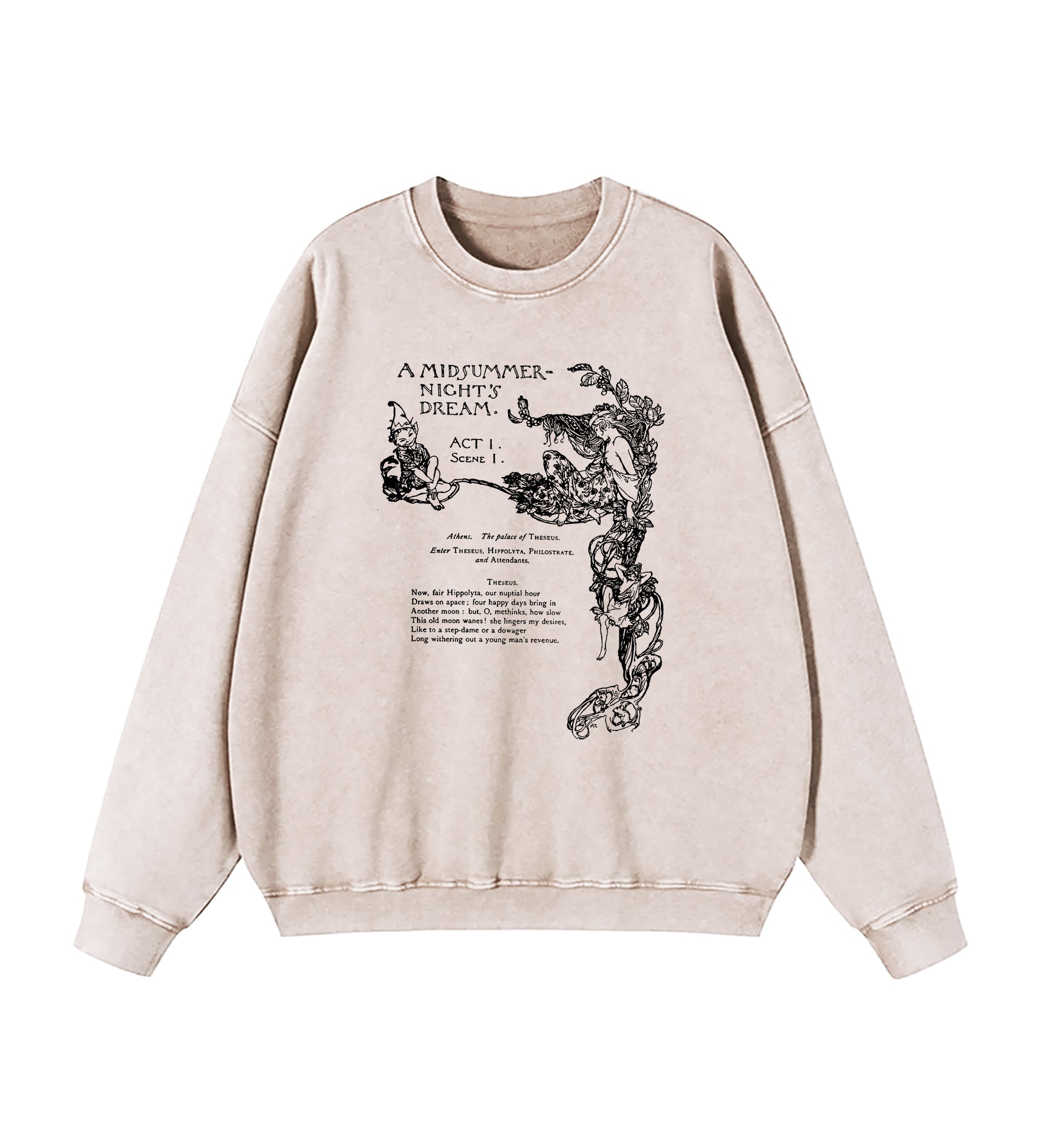 Shakespeare Literature Poet Washed Sweatshirt