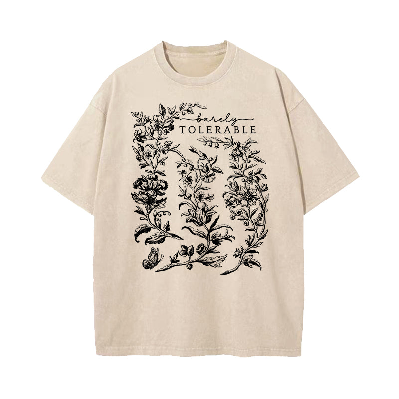 Barely Tolerable Pride And Prejudice Washed T-Shirt