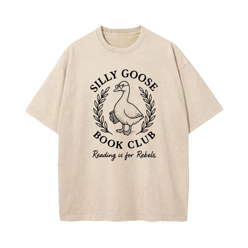 Silly Goose Book Club Washed T-Shirt