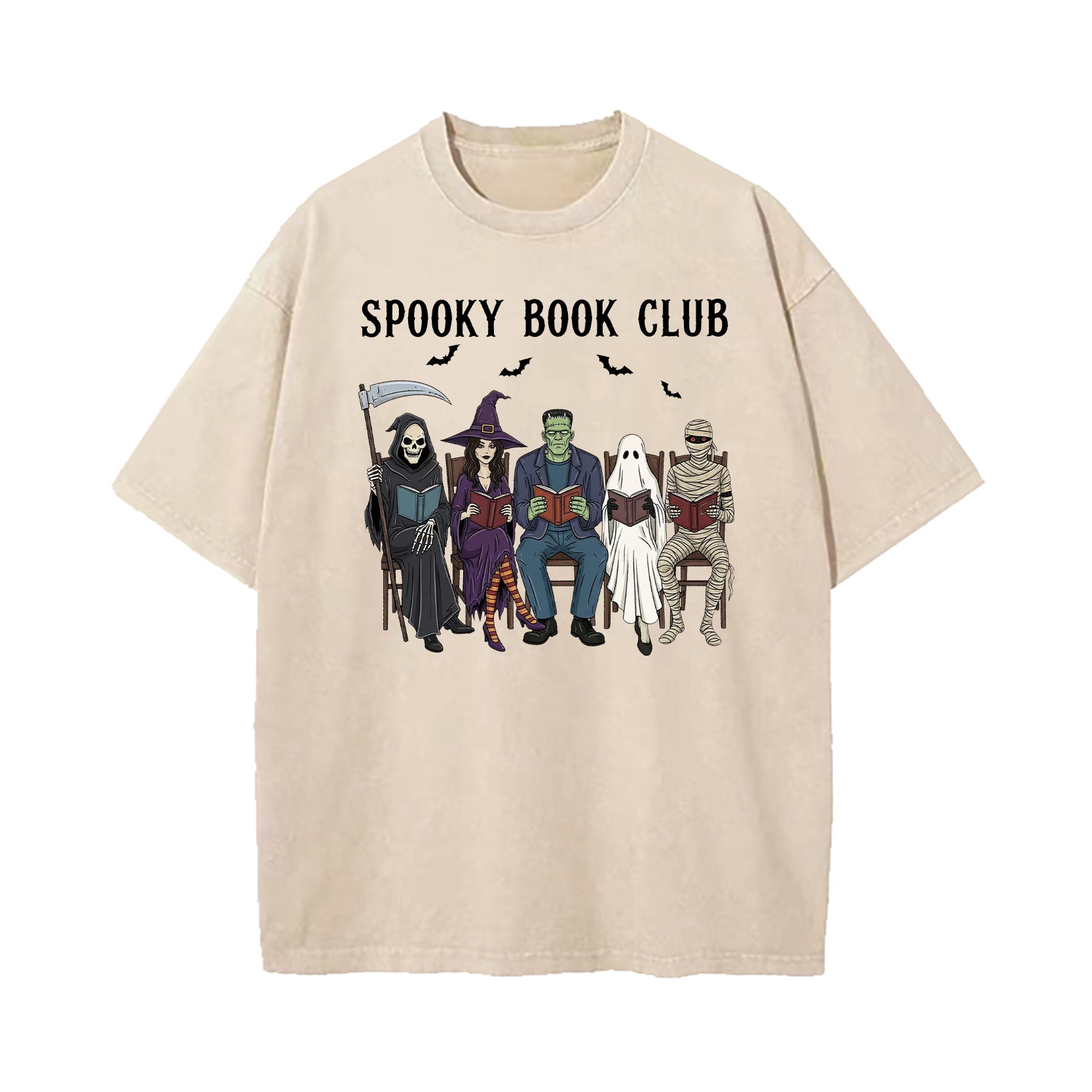 Spooky Book Club Washed T-Shirt