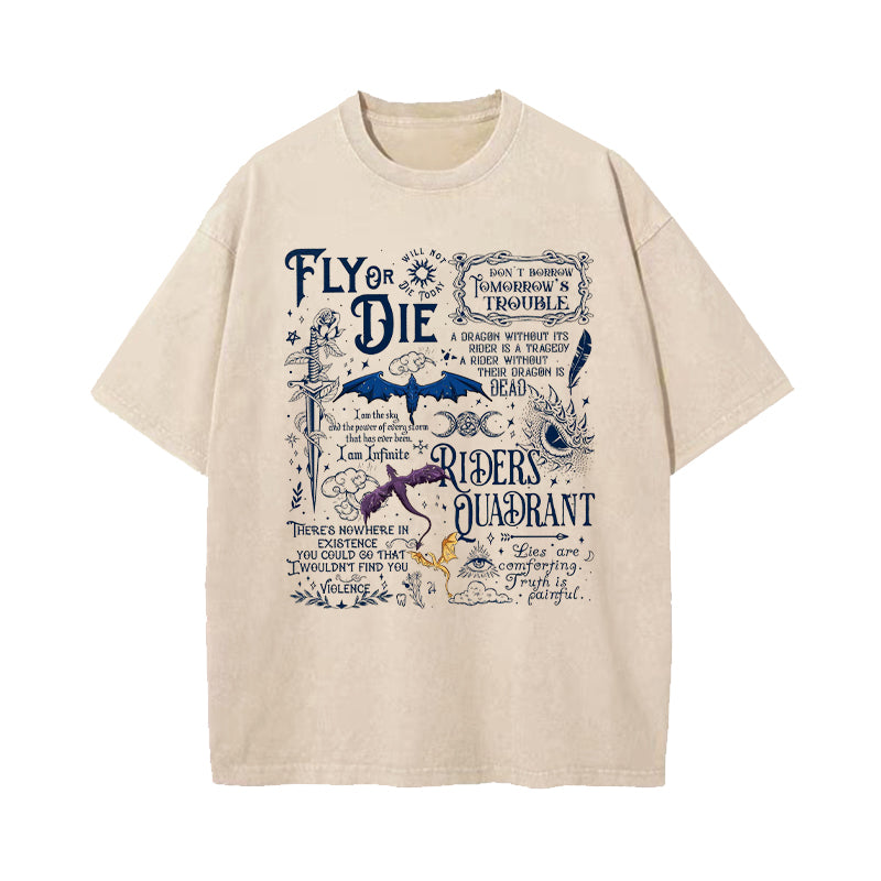 Fly Or Die Fourth Wing Washed T-Shirt