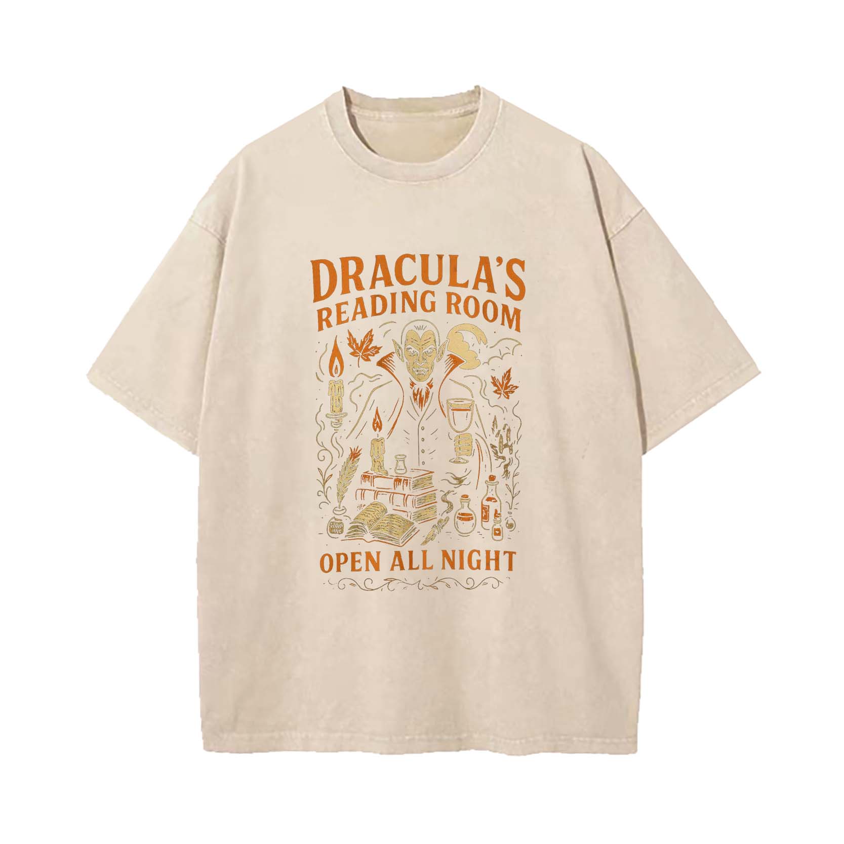 Dracula's Reading Room Washed T-Shirt