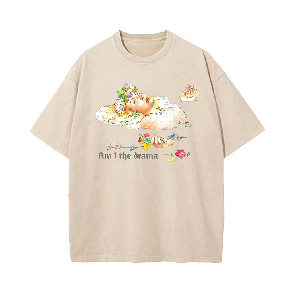 Shakespeare Hamlet Am I The Drama Washed T-Shirt