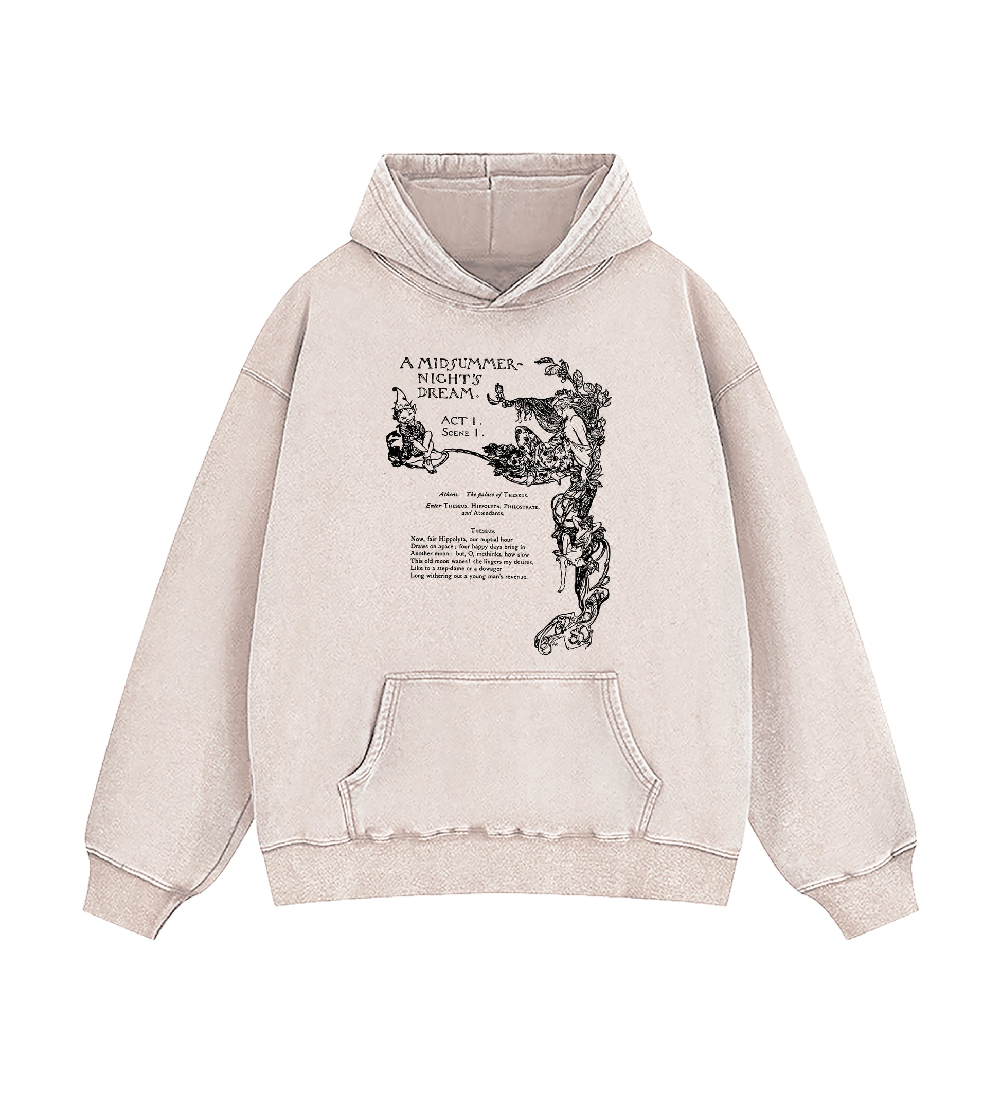 Shakespeare Literature Poet Washed Hoodie
