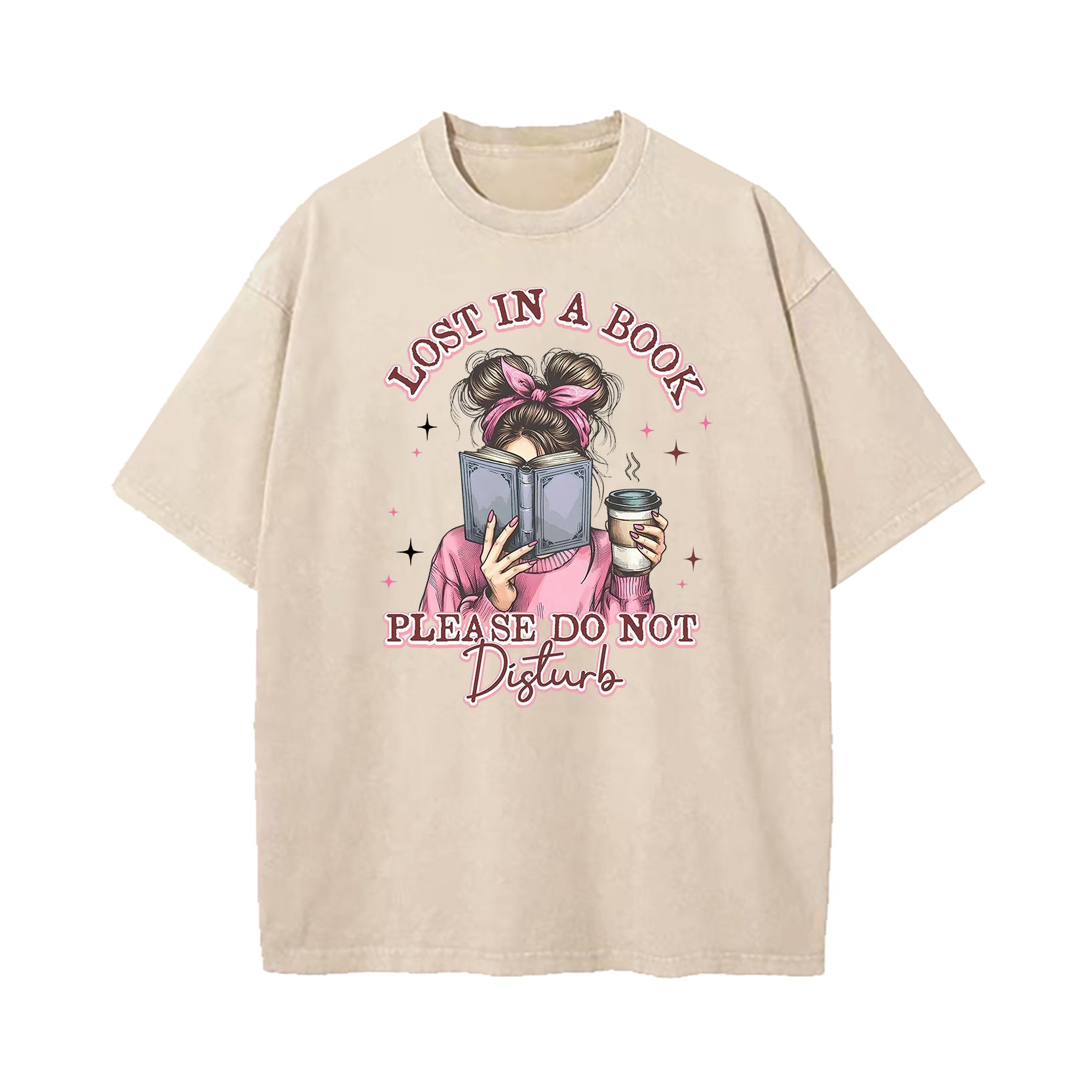 Lost In Book Please Don't Disturb Washed T-Shirt