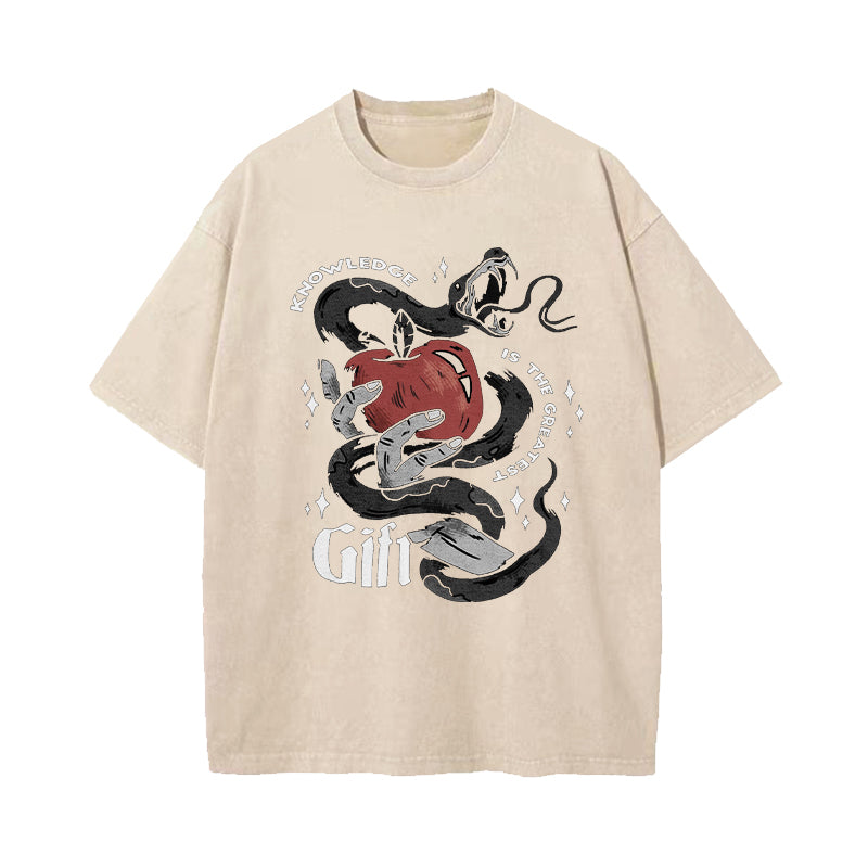Knowledge Is The Greatest Gift Washed T-Shirt