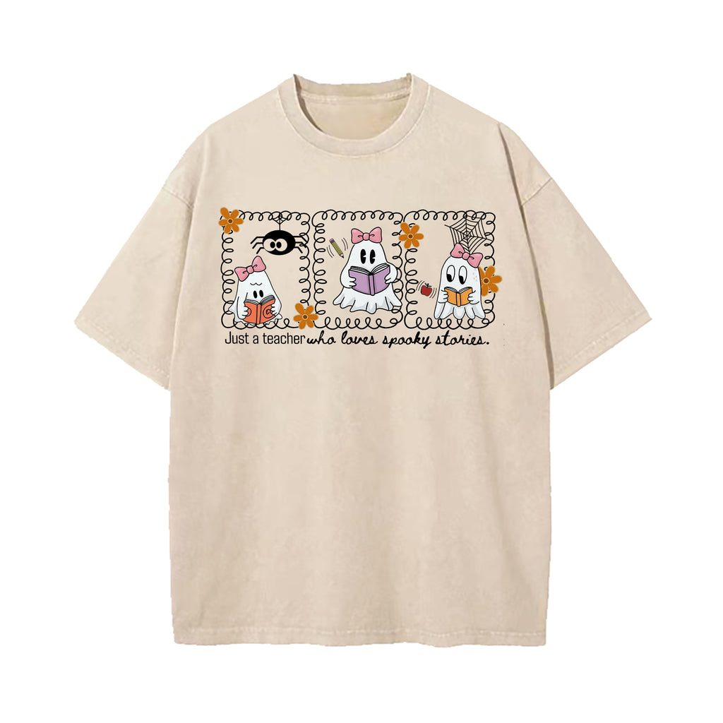 Reading Teacher Washed T-Shirt