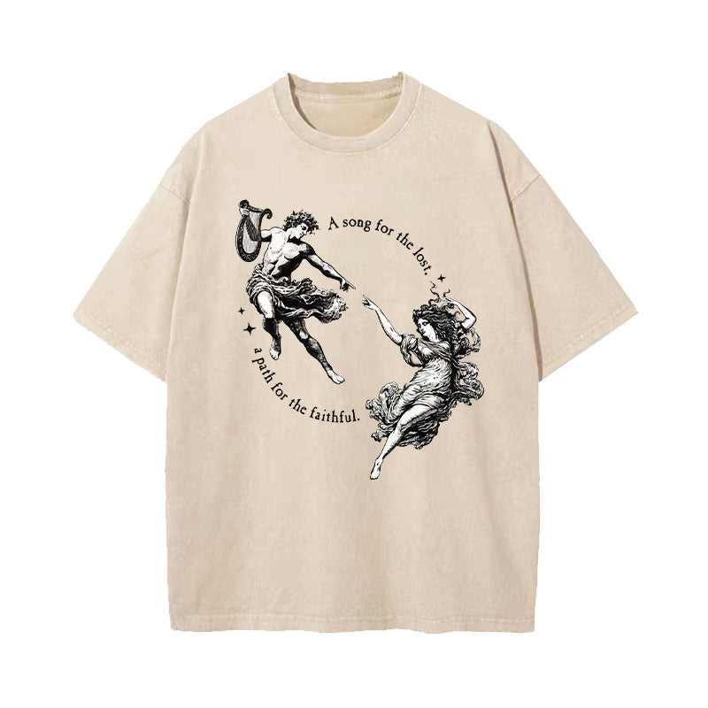 A Song for the Lost A Path for the Faithful Washed T-Shirt