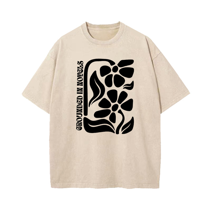 Grounded In Novels Washed T-Shirt