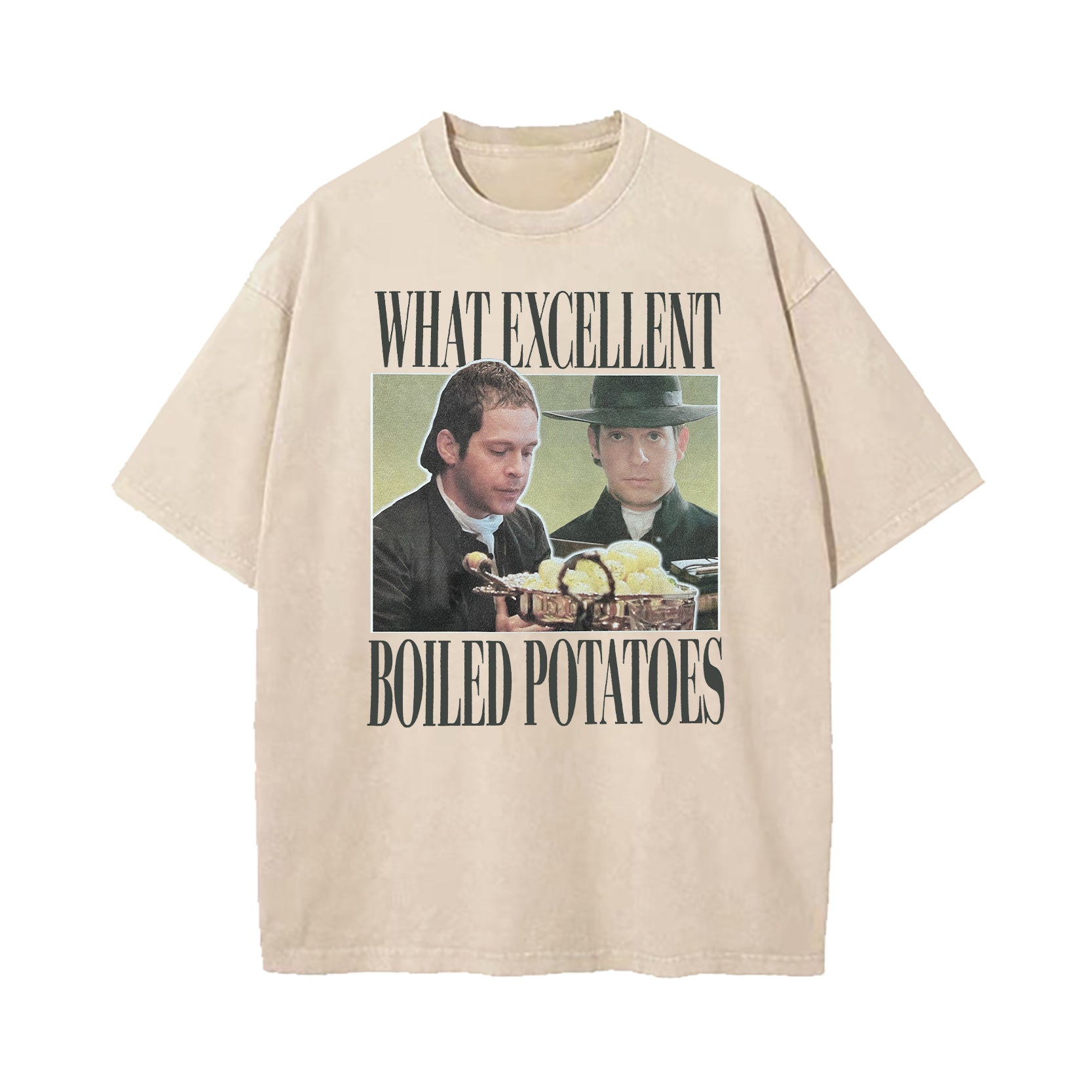 Boiled Potatoes Funny Meme Pride And Prejudice Washed T-Shirt