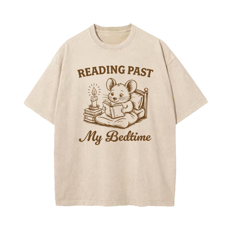 Reading Past My Bedtime Washed T-Shirt