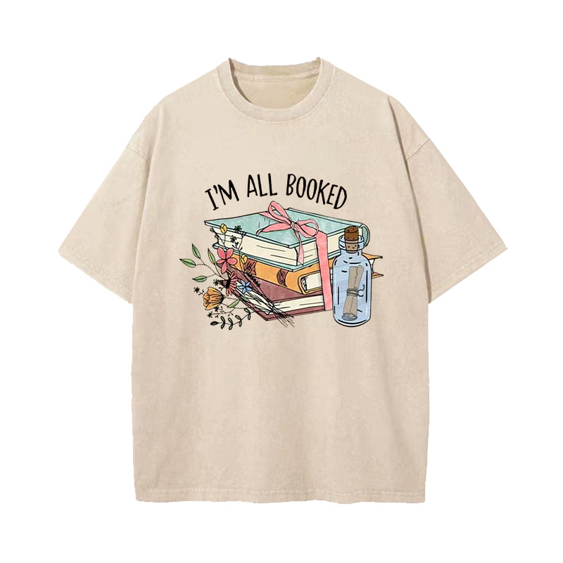 I'm All Booked Washed T-Shirt