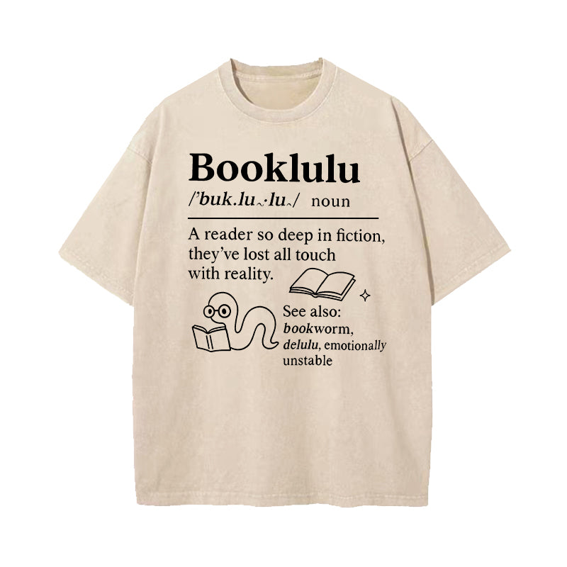 Booklulu Bookworm Washed T-Shirt