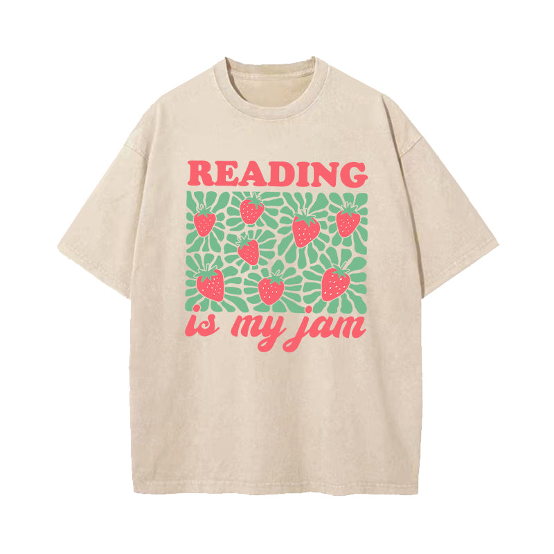 Reading Is My Jam Washed T-Shirt