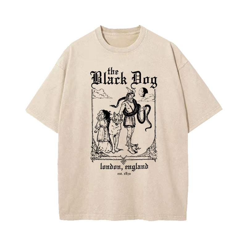 The Black Dog Academia Tortured Poets Washed T-Shirt