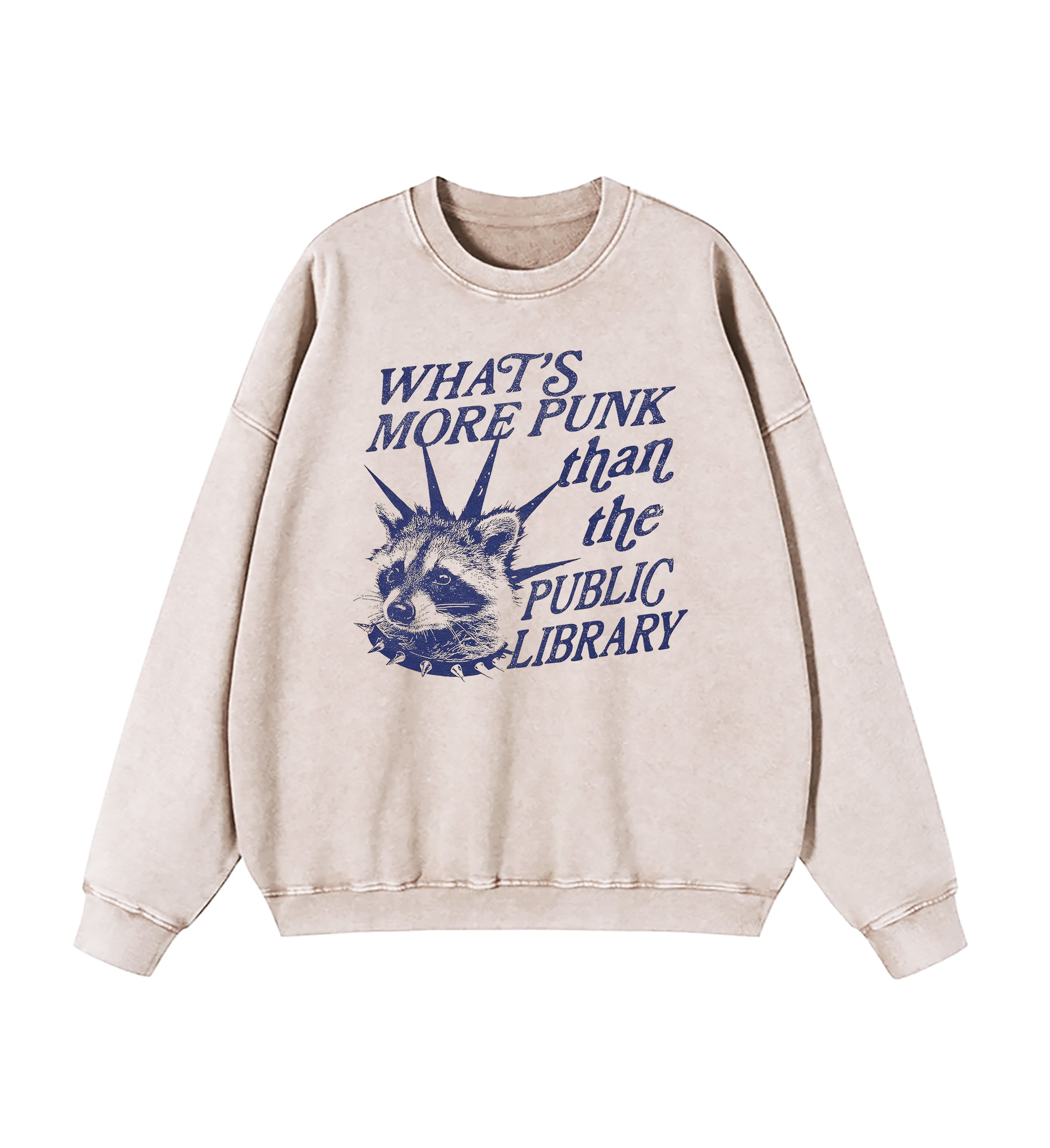 What's More Punk Than The Public Library Washed Sweatshirt