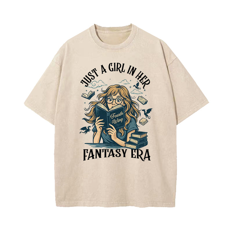 Just A Girl In Her Fantasy Era Washed T-Shirt