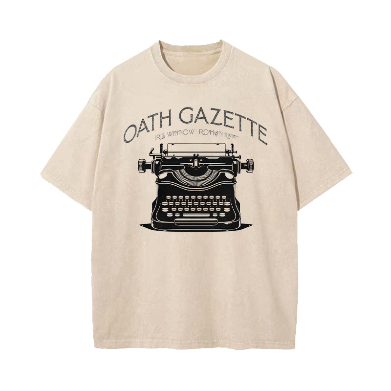 Oath Gazette Iris Winnow and Roman Kitt Washed T-Shirt