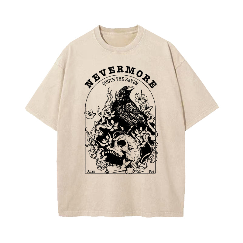 Nevermore Quoth The Raven Washed T-Shirt