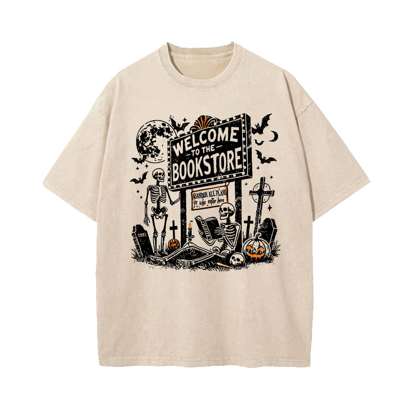 Welcome To the Bookstore Washed T-Shirt