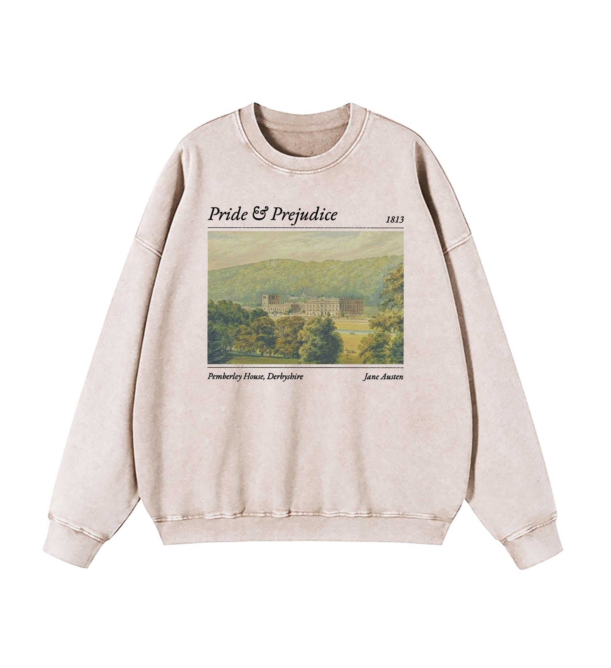 Pride And Prejudice Pemberley House Washed Sweatshirt