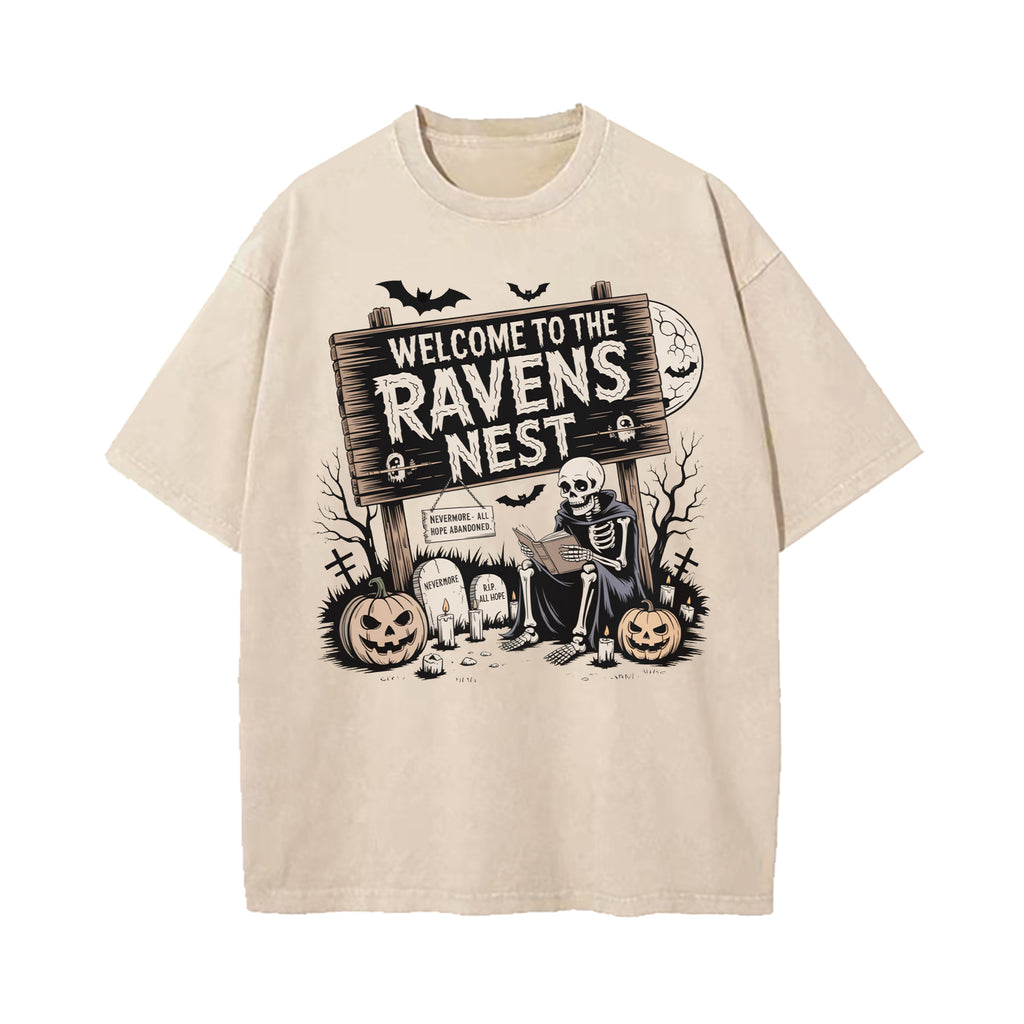 Welcome to the Raven's Nest Washed T-Shirt