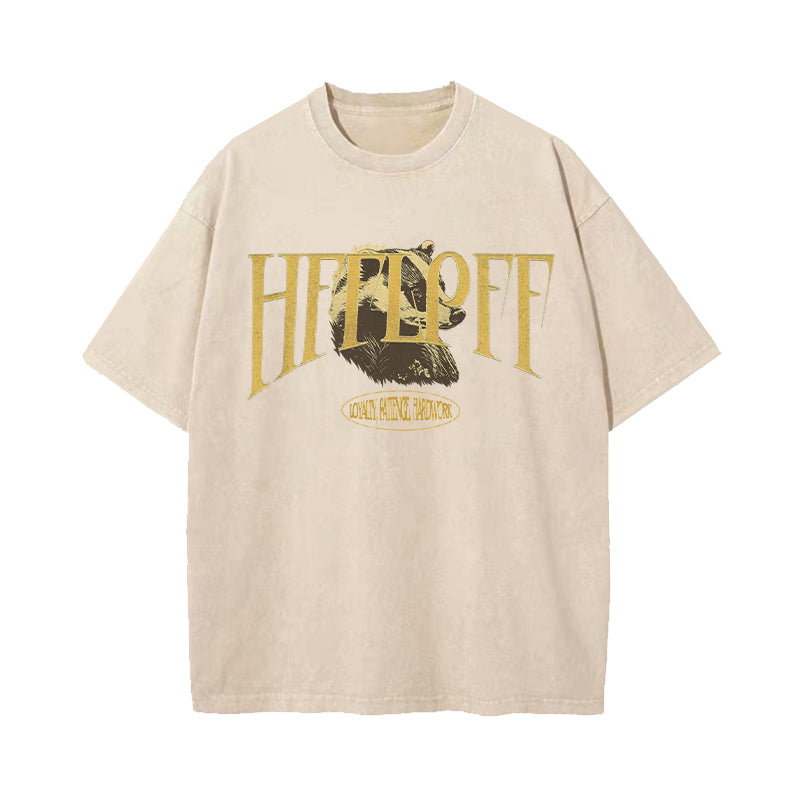 Yellow House of Badger Dramione Wizard School Washed T-Shirt