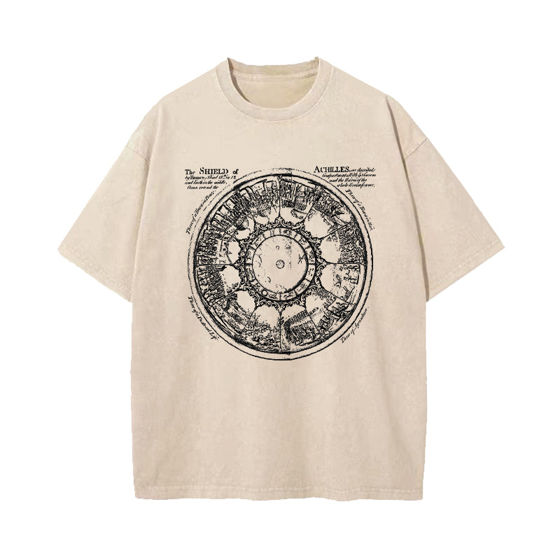 The Iliad Homer Greek Mythology Washed T-Shirt