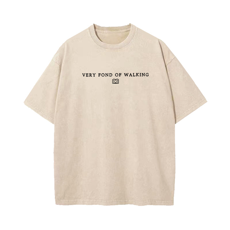 Very Fond of Walking Washed T-Shirt