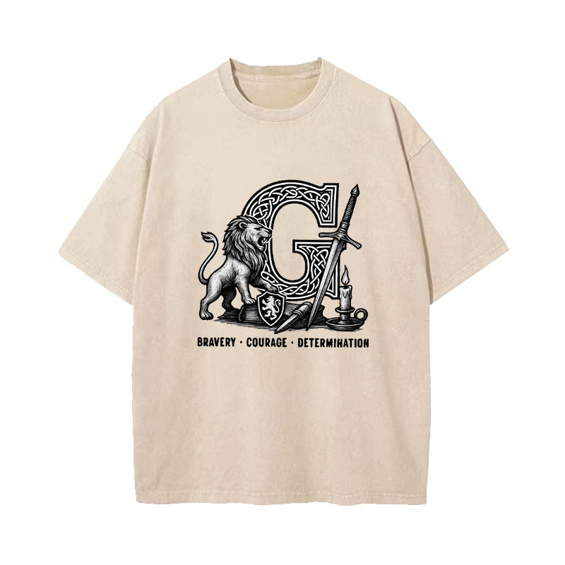 Wizard House Gryffindor Washed T-Shirt