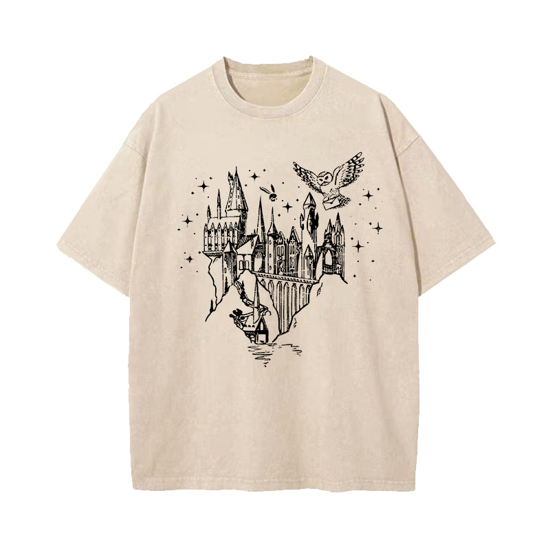 Magical Book Fantasy World Washed T-Shirt