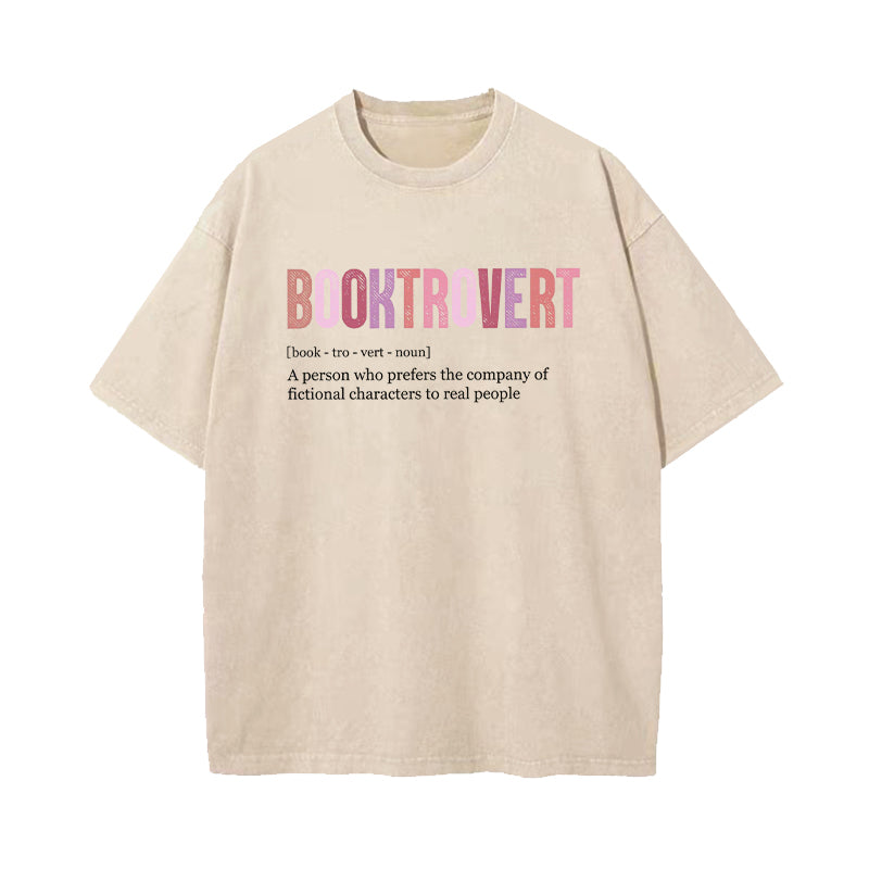 Booktrovert Washed T-Shirt