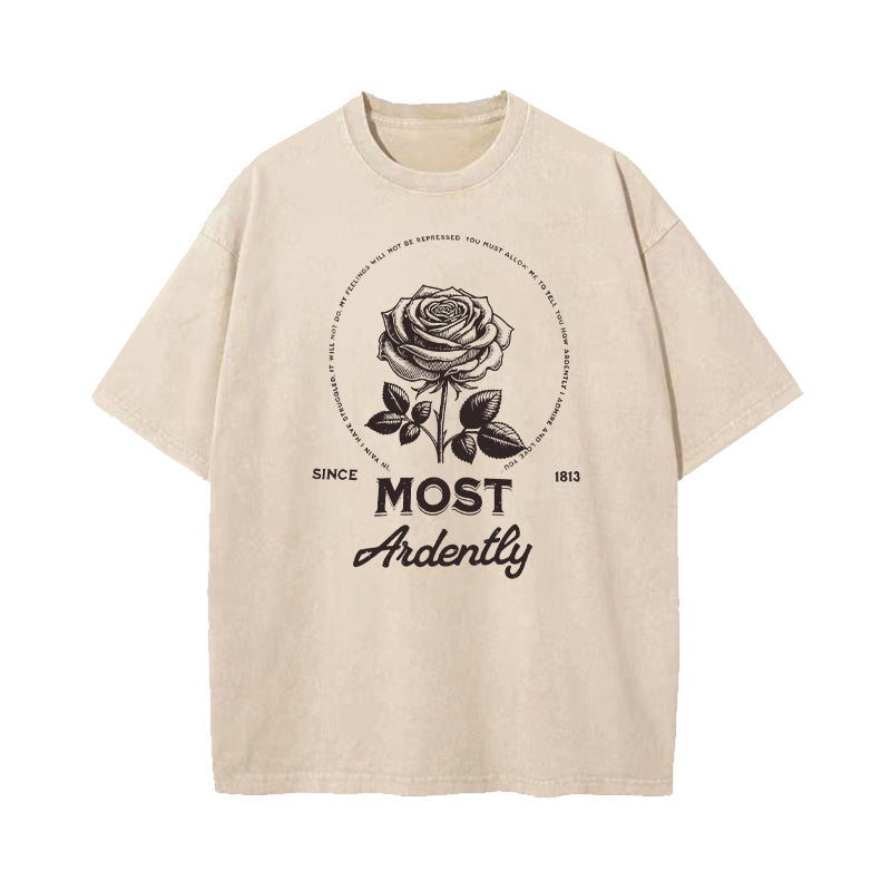 Most Ardently Jane Austen Washed T-Shirt