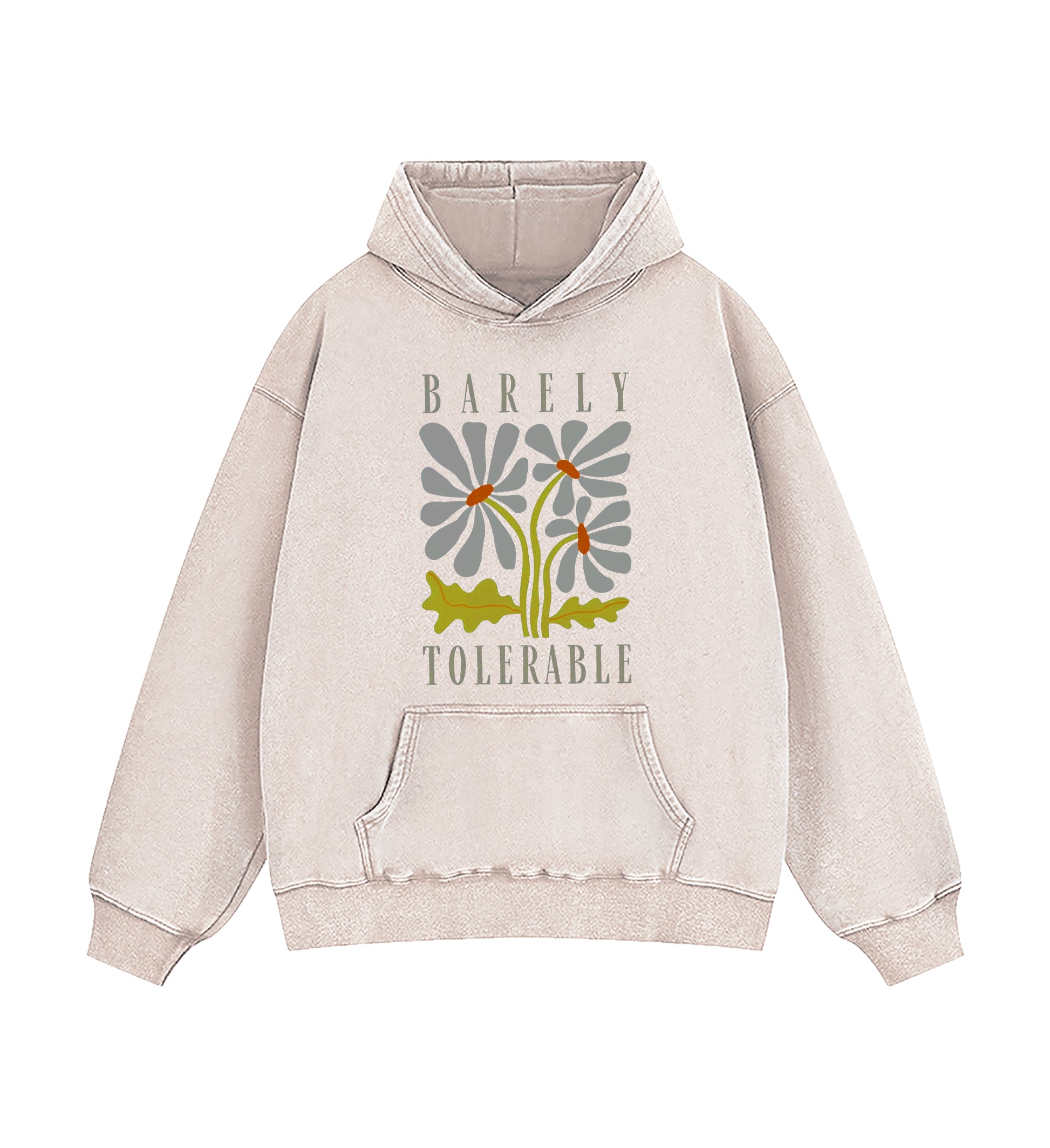 Pride and Prejudice Quote Barely Tolerable Washed Hoodie