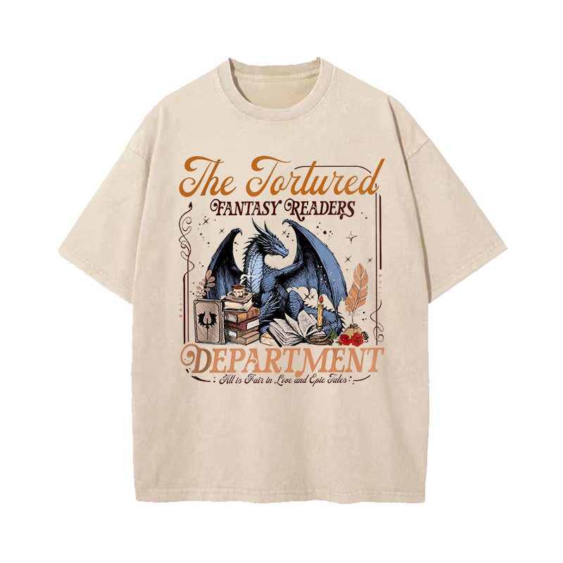 Tortured Fantasy Readers Department Washed T-Shirt