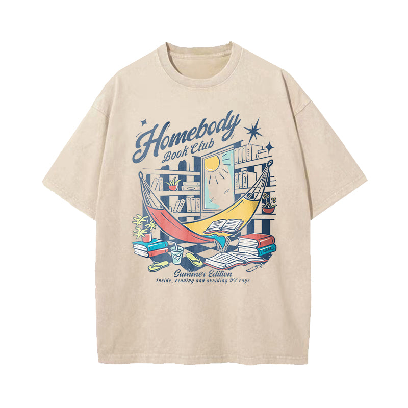 Homebody Book Club Summer Edition Washed T-Shirt