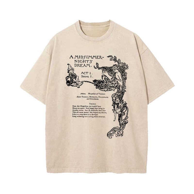 Shakespeare Literature Poet Washed T-Shirt