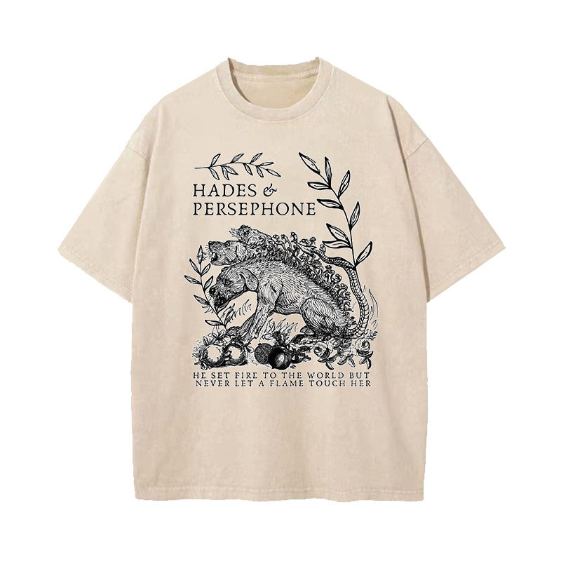 Hades And Persephone Mythology Washed T-Shirt