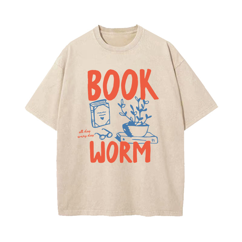 Bookworm Washed T-Shirt
