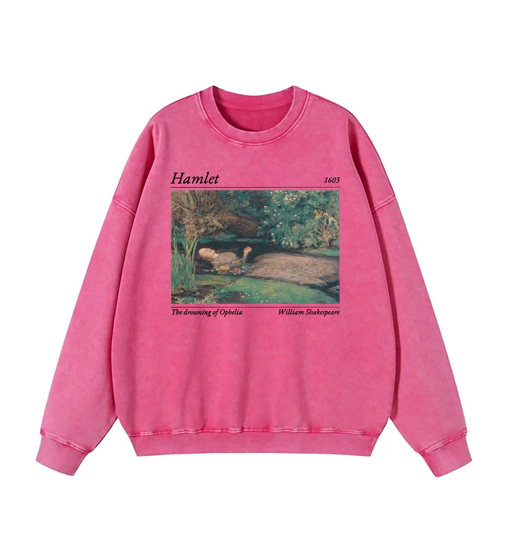 Shakespeare Hamlet And Ophelia Washed Sweatshirt