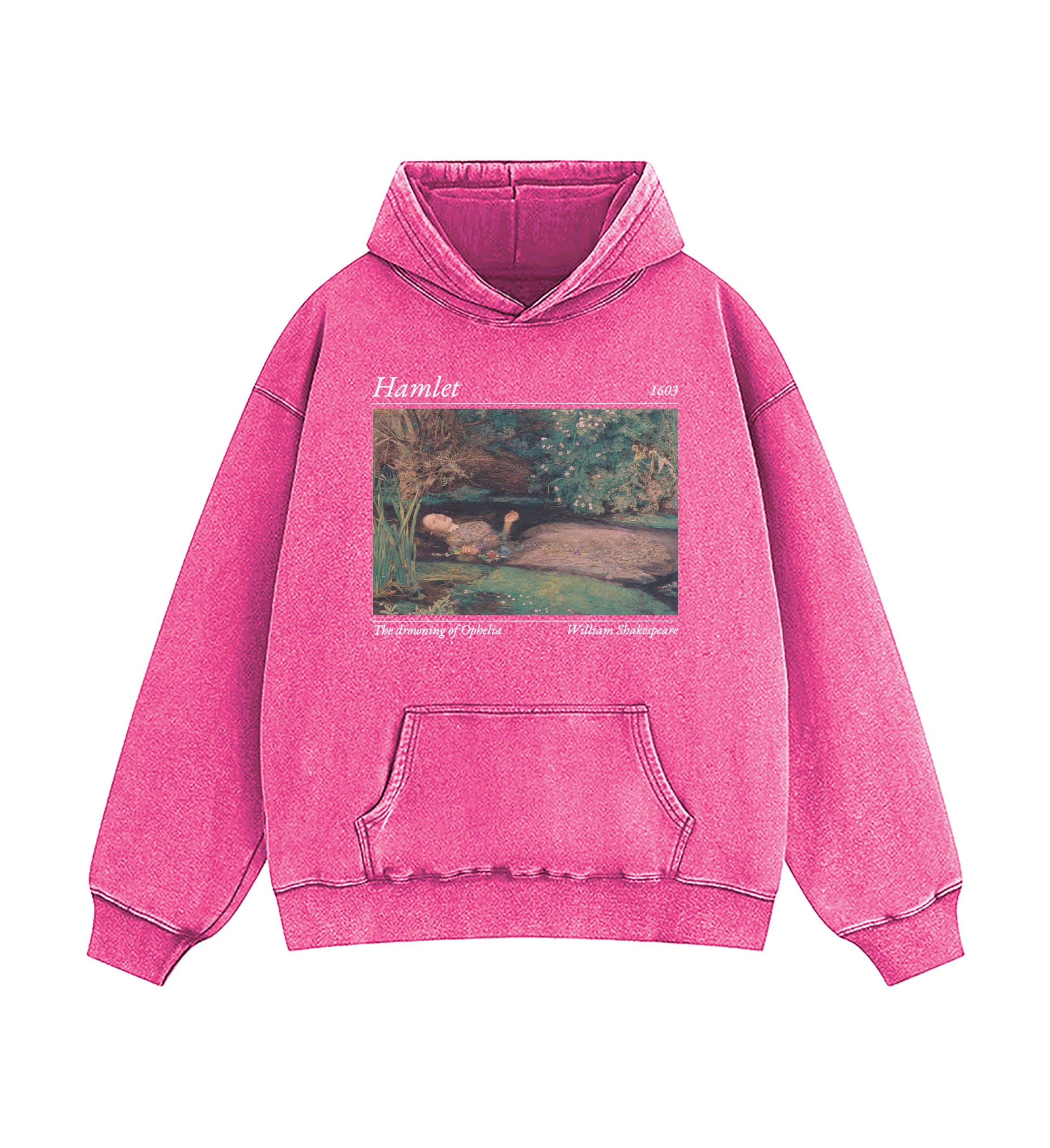 Shakespeare Hamlet And Ophelia Washed Hoodie