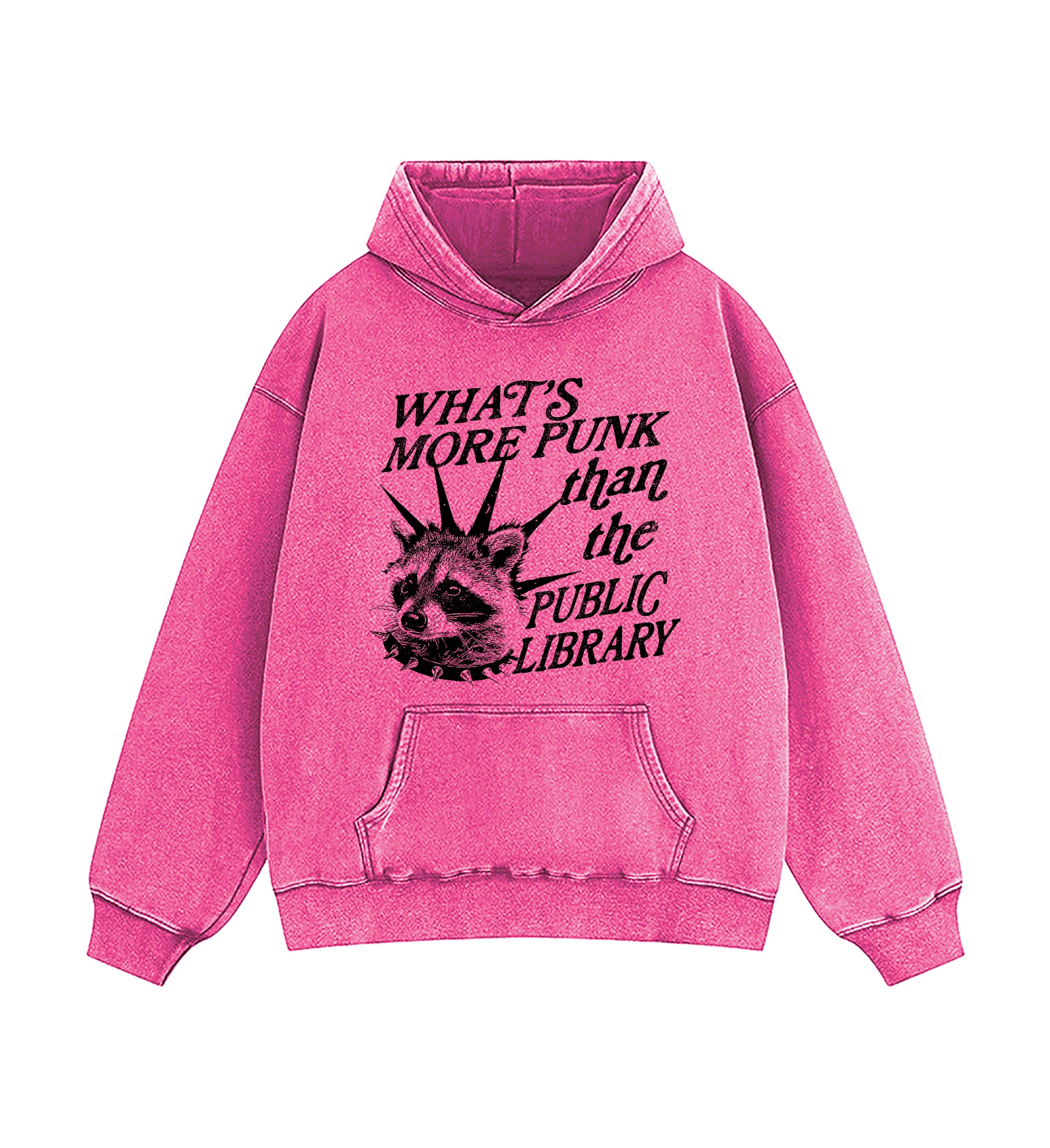 What's More Punk Than The Public Library Washed Hoodie