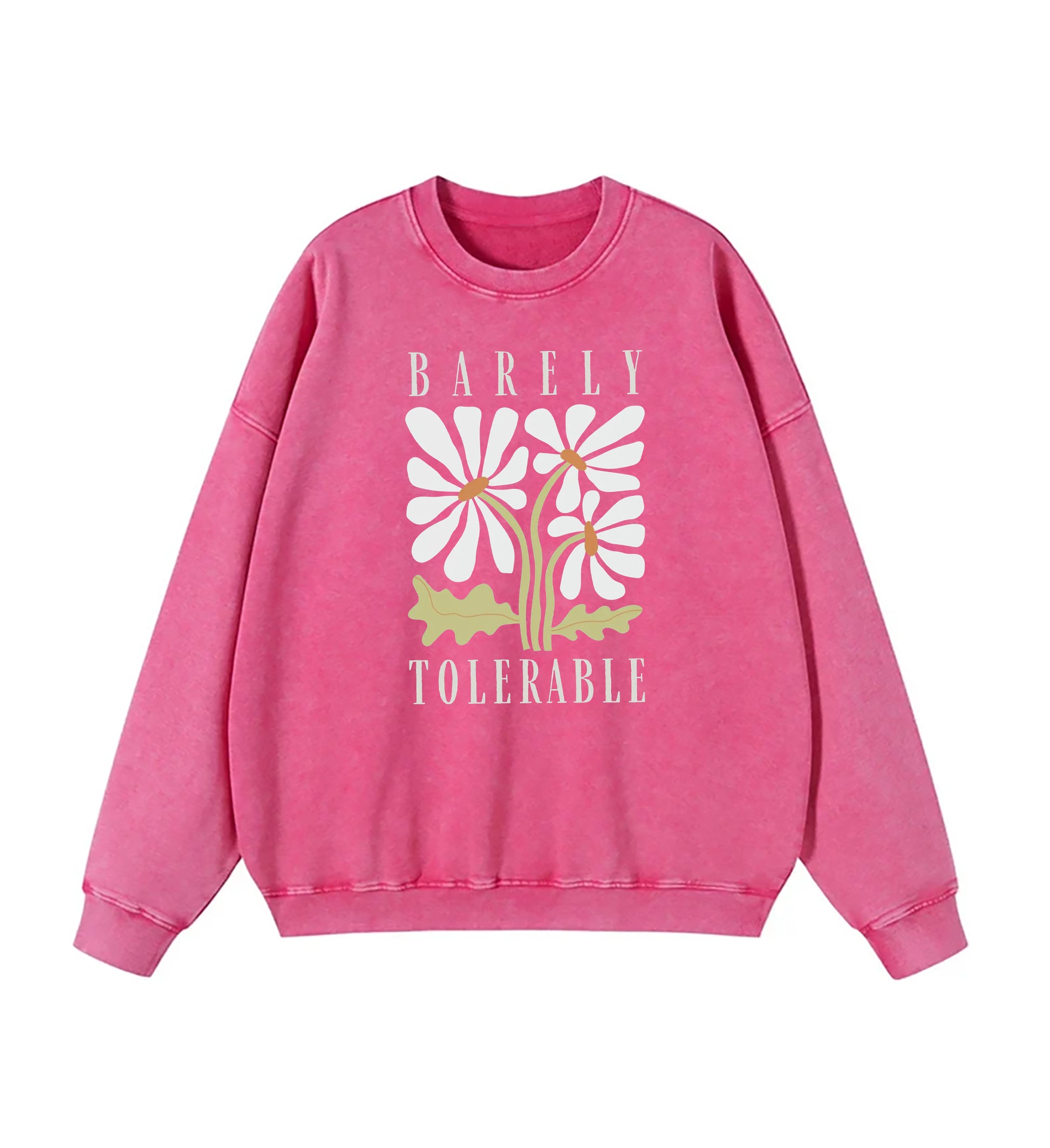 Pride and Prejudice Quote Barely Tolerable Washed Sweatshirt