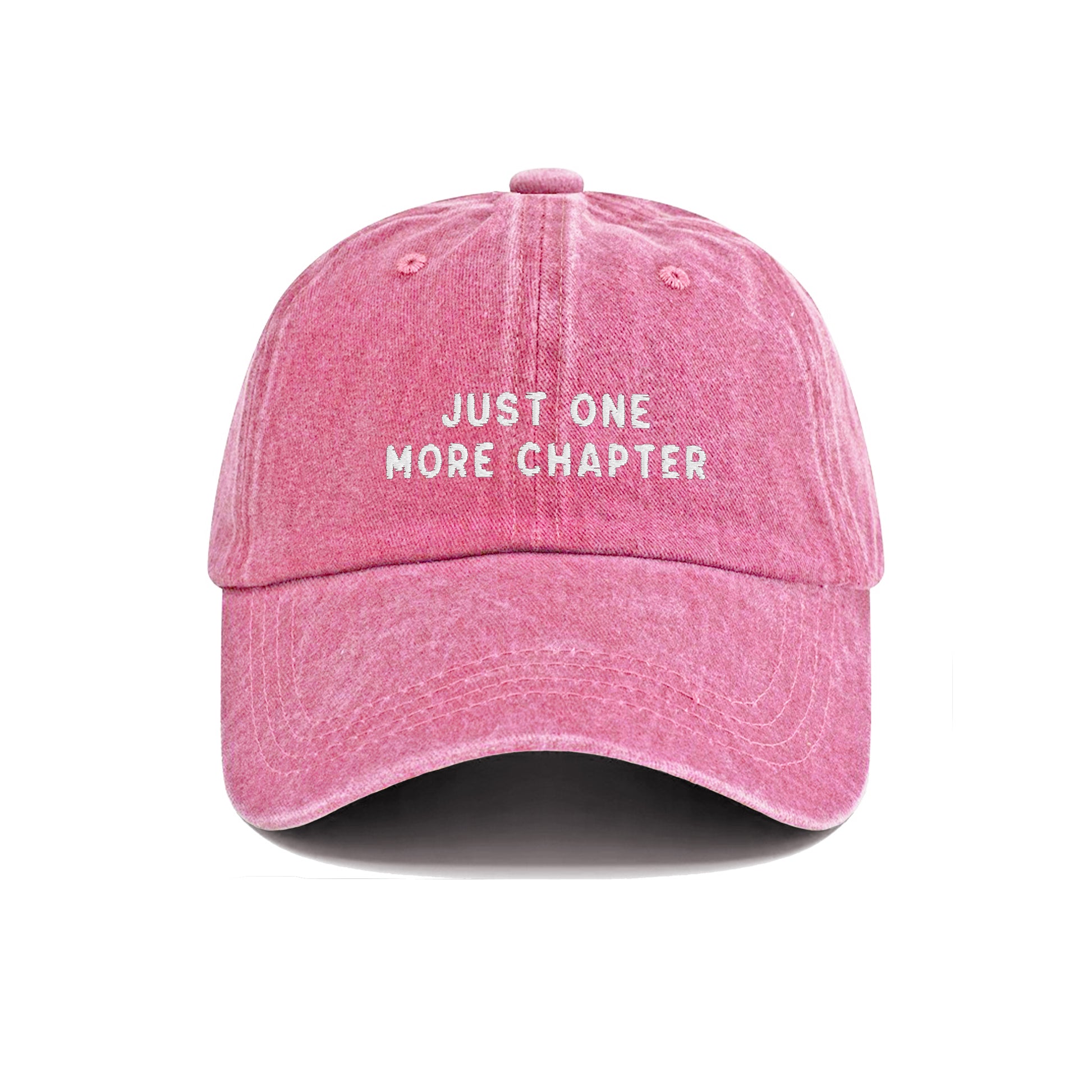 Just One More Chapter Embroidered Washed Cap